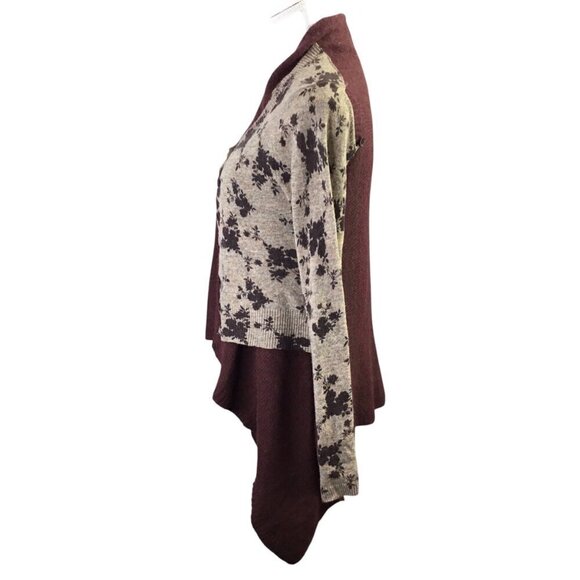 Sleeping on Snow Cozy Times Sweater Layered Cardigan Wool Alpaca Lagenlook Sz S - Picture 5 of 10